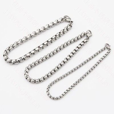 Lắc tay nam - Vòng Tay Nam Nữ Unisex Thời Trang Basic Kuu Clothes Màu Bạc Đen Titan - VT Trơn