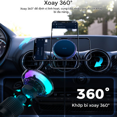 Giá đỡ điện thoại magnetic Choetech T233 sạc nhanh 15W chuẩn Qi2 - Hàng chính hãng