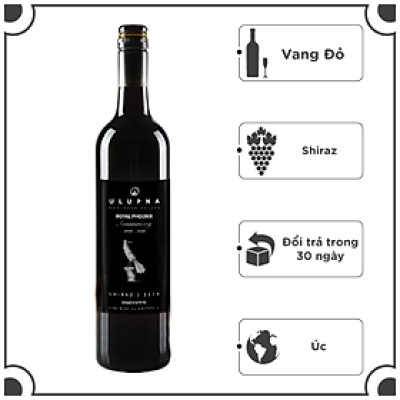 Rượu vang đỏ Ulupna Royal Phoenix Anniversary Shiraz 2019 750ml 15% Alc