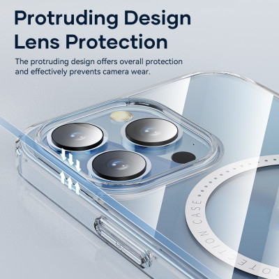 Ốp lưng chống sốc trong suốt hỗ trợ sạc Maqsafe cho iPhone 14 Pro Max (6.7 inch) hiệu Rock Protection Maqsafe Magetic Case (siêu mỏng 1.5mm, độ trong tuyệt đối, chống trầy xước, chống ố vàng, tản nhiệt tốt) - hàng nhập khẩu