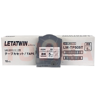 Nhãn Trong Suốt LM-TP505T (5mm, 8m/cái) - Hàng Chính Hãng - Max - Nhật Bản
