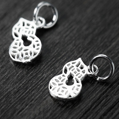 Combo 4 cái charm bạc hình hồ lô treo 2 - Ngọc Quý Gemstones