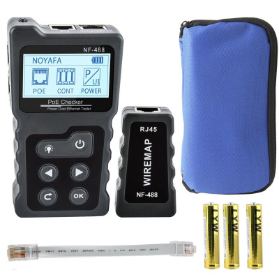 Máy Test Và Kiểm Tra Tín Hiệu Cáp Mạng POE Noyafa NF-488 - Hàng Nhập Khẩu. NOYAFA NF-488 PoE power test Network PoE Tester checker Over the Ethernet cat5,cat6 Lan tester network tools PoE Switch test