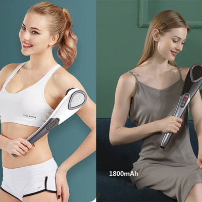 Máy massage cầm tay cán tay dài pin sạc Puli PL-621DC3 - 5 chế độ, 5 đầu mát xa