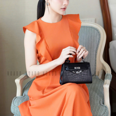 Đầm cam cánh tiên NGADO , đầm xòe , đầm dạo phố dự tiệc