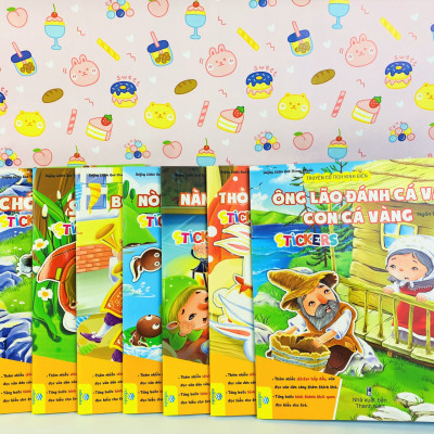Sách - Combo 8 Cuốn Truyện Cổ Tích Kinh Điển Stickers - Ndbooks
