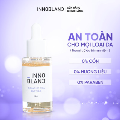 Tinh Chất Căng Bóng Da, Dưỡng Ẩm, Dưỡng Trắng, Giảm Thâm & Ngừa Lão Hóa| Innoblanc – Cica Ampoule 30ml