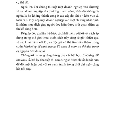 Những Đối Thủ Châu Á - Marketing Để Cạnh Tranh Trong Kỷ Nguyên Tiêu Dùng Số