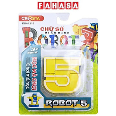 Đồ Chơi Lắp Ráp Biến Hình Robot Chữ Số 5 - Cresta DK81217