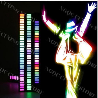 Thanh Đèn Led Cảm Biến Nhạc 18cm Dùng Dây Cắm Trực Tiếp Cực Đẹp Kèm Chân Đế