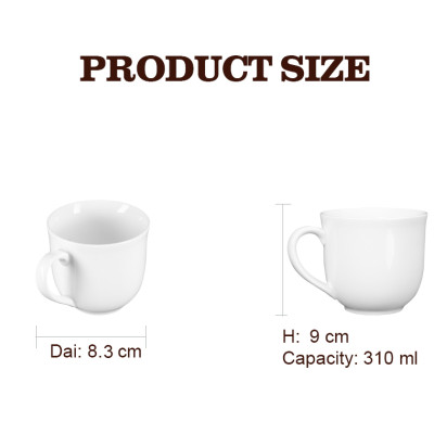 Cốc uống capuchino, cà phê đá sứ Long Phương