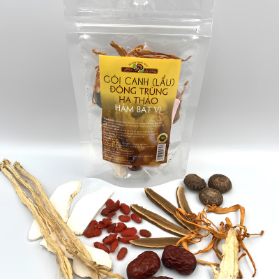 Gói Canh (Lẩu) Nấm Đông Trùng Hạ Thảo Bát Vị 50g, Set Nguyên Liệu Nấu Canh, Lẩu Bát Vị