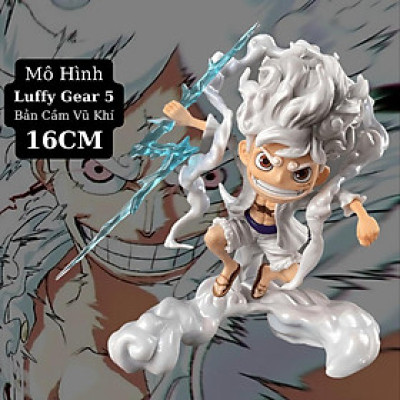 Mô Hình Luffy Gear 5 Bản Có Vũ Khí 16Cm Mô hình One Piece Cao Cấp, Figure Mô Hình Anmie One Piece Luffy Vua Hải Tặc