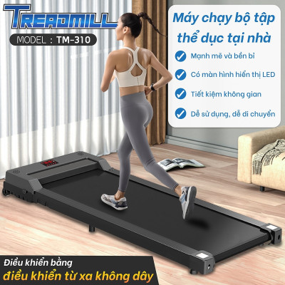 Máy chạy bộ đi bộ gia đình TM310 & TM310A [BLACK] thế hệ mới có điều khiển từ xa