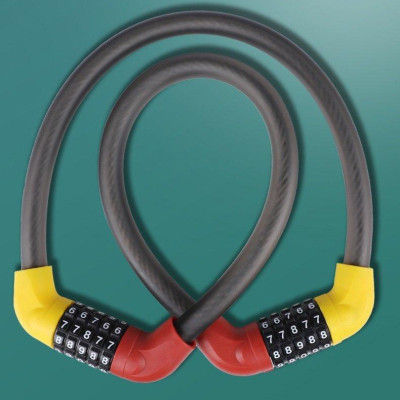 Khóa dây xe đạp 5 số đổi được mã Tặng 1 đôi đèn van