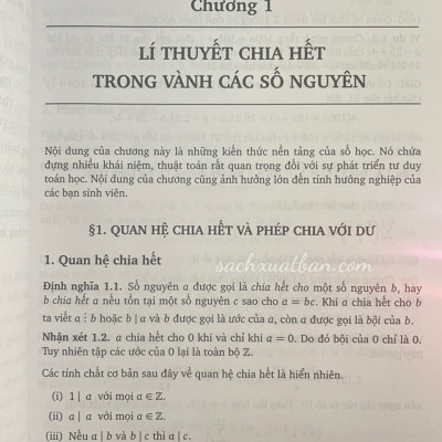 Sách Cơ sở Lí thuyết số và Đa thức