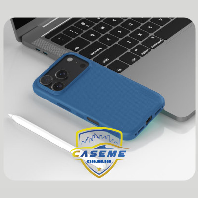 Ốp lưng dành cho iPhone 17 Pro Max Nillkin Super Frosted Shield Pro Matte dạng sần - Hàng chính hãng