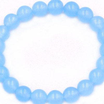 Vòng tay chuỗi hạt thạch anh xanh biển 8 ly 21 hạt - hợp mệnh Mộc, mệnh Thủy