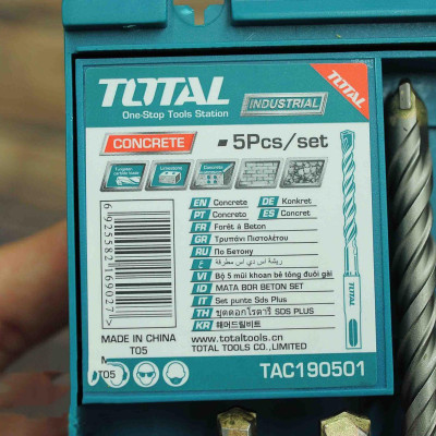 BỘ MŨI KHOAN BÊ TÔNG ĐẦU GÀI SDS 5 CHI TIẾT TOTAL TAC190501