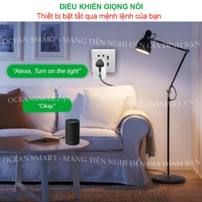 Ổ Cắm Thông Minh HUNONIC, Ổ Cắm Wifi Điều Khiển Từ Xa Qua Điện Thoại - SK01