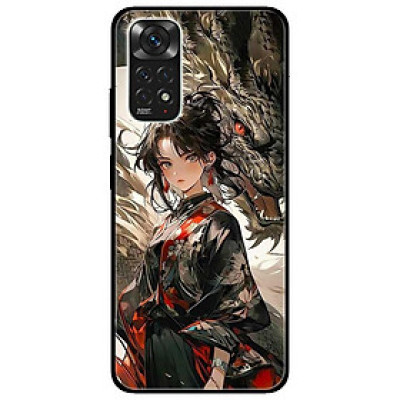 Ốp lưng Redmi Note 11 - 11s 4G - 11 5G - 11 Pro Quốc Tế - 11 Pro Xách Tay - Cô Gái Và Rồng Đen - Hàng Chính Hãng