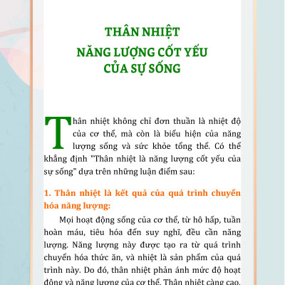 Thân Nhiệt Quyết Định Sinh Lão Bệnh Tử + Thân Nhiệt Chìa Khóa Để Sống Khỏe Mạnh Và Trường Thọ + Thân Nhiệt Năng Lượng Cốt Yếu Của Sự Sống