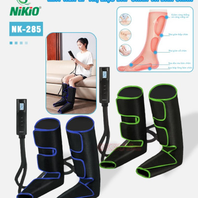 Máy Massage Chân, Nén Ép Túi Khí Bàn Chân Và Bắp Chân Nikio NK-285 - Hỗ Trợ Cải Thiện Đau Nhức, Tê Bì, Suy Giãn Tĩnh Mạch