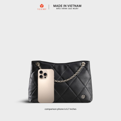 Túi Yuumy ( Thời trang nữ chần bông quả trám size 28 - Túi đeo chéo da Seasand YN280 )