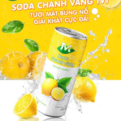 [Combo 12 lon 320ml] Soda Chanh VàngTVT - Nước cốt chanh vàng tự nhiên cùng soda nhẹ nhàng