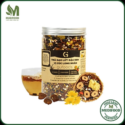 [Vị Cúc Long Nhãn] - Trà Gạo Lứt Đậu Đen GUfoods 500g - Thanh Nhiệt, Mát Gan, Cải Thiện Giấc Ngủ, Tốt Cho Tim Mạch, Giảm Cân, Eatclean, Healthy