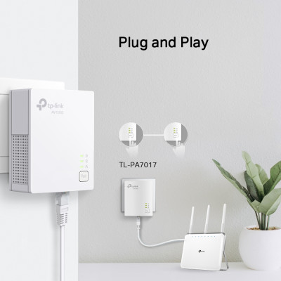 Bộ Chuyển Đổi Internet Qua Đường Dây Điện Gigabit AV1000 TP-Link TL-PA7017 KIT | Cắm và Sử Dụng | Bảo hành 2 năm | Hàng Chính Hãng