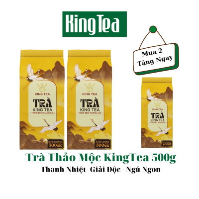 Trà Thảo Mộc KingTea 500g Hỗ Trợ Đau Dạ Dày, Ổn Định Huyết Áp, Hạ Men Gan , Mỡ Máu Và Ngăn Ngừa Ung Thư Giúp Ngủ Ngon