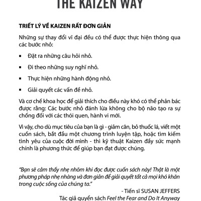 PHƯƠNG PHÁP KAIZEN (THE KAIZEN WAY) - Robert Maurer - Huỳnh Ngọc Song Minh dịch - Tái bản - (bìa mềm)