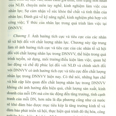 Nhân Tố Xã Hội Ảnh Hưởng Đến Chất Lượng Nhân Lực Và Hướng Giải Pháp Phát Triển Bền Vững Doanh Nghiệp Nhỏ Và Vừa Ở Việt Nam Hiện Nay