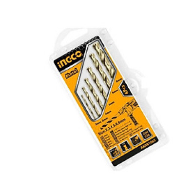 BỘ 6 MŨI KHOAN KIM LOẠI INGCO AKDB1065 - HÀNG CHÍNH HÃNG