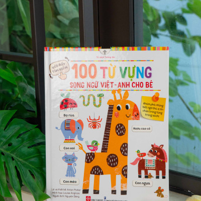 Sách tương tác - Kéo đẩy tìm kiếm - 100 từ vựng song ngữ Việt-Anh cho bé - Đinh Tị Books