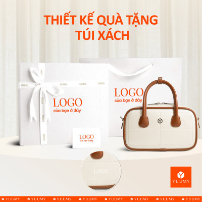 Túi Yuumy ( Thời trang nữ bo góc phối chỉ nổi size 23 - Túi đeo chéo da Glossy YN303 )