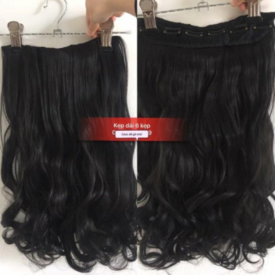  Tóc giả kẹp nữa đầu kẹp phím   kẹp phím nữa đầu dợn sóng lững- hình thật