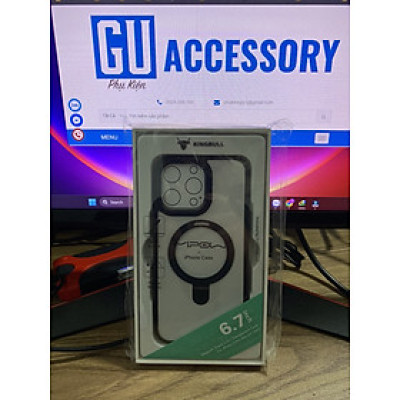 Ốp Lưng Trong Suốt Mipow Ring Holder iPhone 15 Pro/Pro Max Hàng Chính Hãng