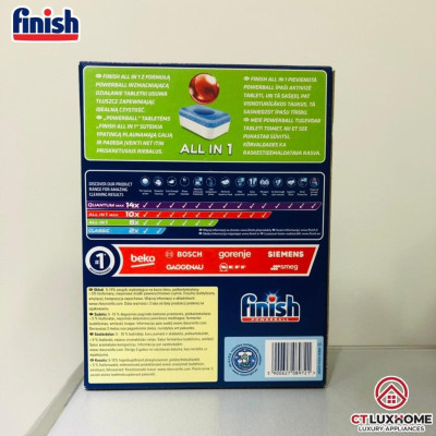 Viên rửa chén bát Finish All In One 90 viên hương chanh 