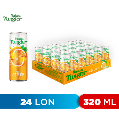 Thùng 24 Lon Nước Trái Cây Twister Cam (320ml/Lon)