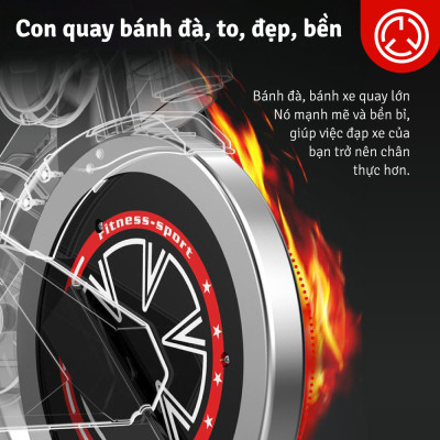 BG- BLUETOOTH-Xe đạp tập thể thao đa năng trong nhà SPINING BIKE ELITE 02 - 4800258 mới (hàng nhập khẩu)