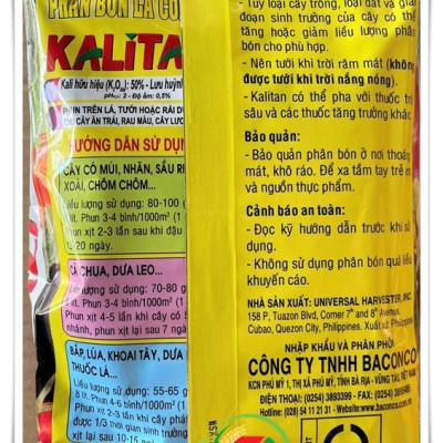 KALI TAN baconco 1Kg - đậu trái, ngọt quả, tăng khả năng chống chịu, chống rụng trái, tăng chất lượng,