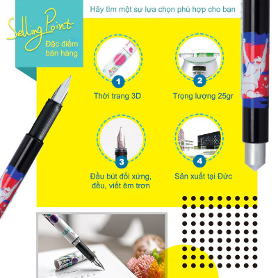 Vỉ bút máy STABILO BeCrazy + bút xoá STABILO PT88ERK + Tặng kèm hộp (FPCE) - Thân đen