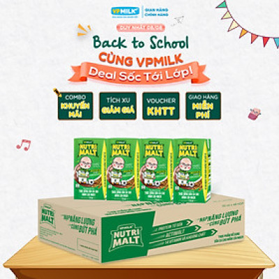 Sữa Ca Cao Mầm Lúa Mạch Đen – VPMilk Nutrimalt Hộp 110ml (Thùng 48 Hộp)