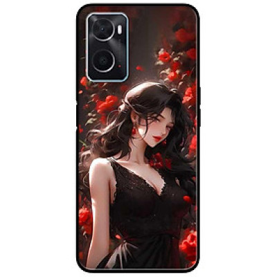 Ốp lưng cho Realme 9i - 10 - C20 - C67 - C65 4G - C11 2021 - Poco X6 5G - Cô Gái Đầm Đen - Hàng Chính Hãng