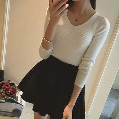 Áo len nữ cổ V dáng ôm xinh Al62