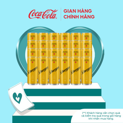 Lốc 24 lon Nước giải khát Schweppes Nước Tonic 320ml/Lon Coca-Cola Official Store_TK