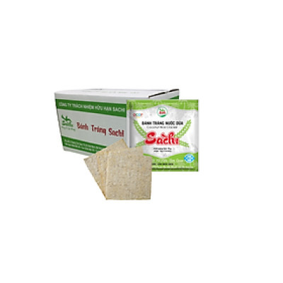 Thùng 25 gói loại 70gram, bánh tráng nước dừa cao cấp nướng sẵn Sachi