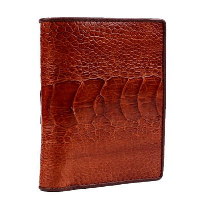 Ví nam Huy Hoàng da đà điểu da chân kiểu đứng màu nâu đỏ, vàng bò, đen, nâu đất HC2411-12-13-15